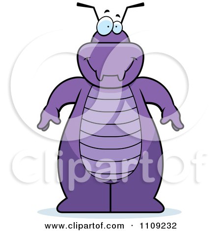 Clipart Purple Bug - Royalty Free Vector Illustration by Cory Thoman