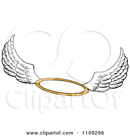 Clipart Winged Halo - Royalty Free Vector Illustration by LaffToon