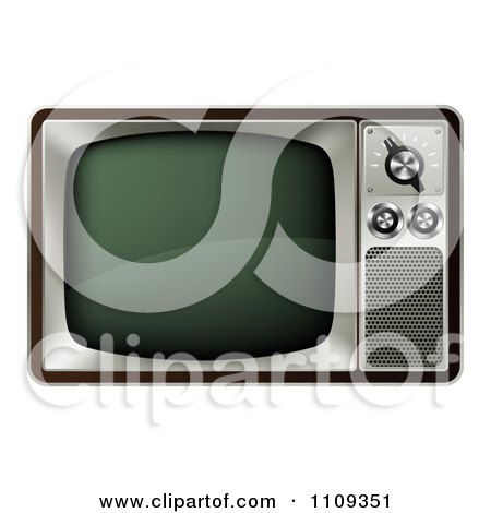 Clipart 3d Retro Box Television - Royalty Free Vector Illustration by AtStockIllustration