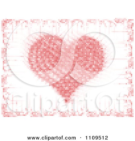 Clipart Pixelated Heart Background - Royalty Free Vector Illustration by Andrei Marincas