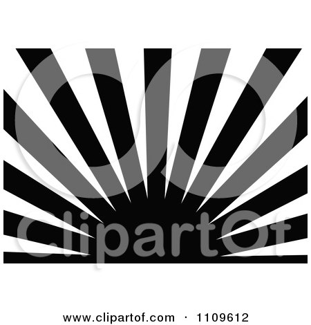 Clipart Black And White Sun And Rays Background 2 - Royalty Free Vector Illustration by dero