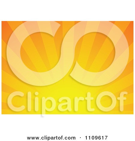 Clipart Orange Sun And Rays Background 2 - Royalty Free Vector Illustration by dero