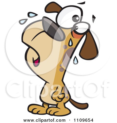 Clipart Dog Whining - Royalty Free Vector Illustration by toonaday
