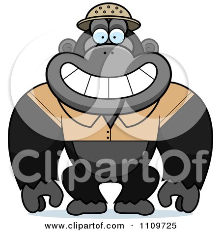 Clipart Gorilla Explorer - Royalty Free Vector Illustration by Cory Thoman