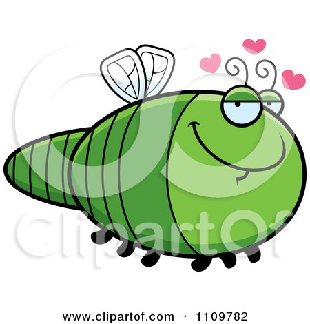 Clipart Amorous Dragonfly - Royalty Free Vector Illustration by Cory Thoman