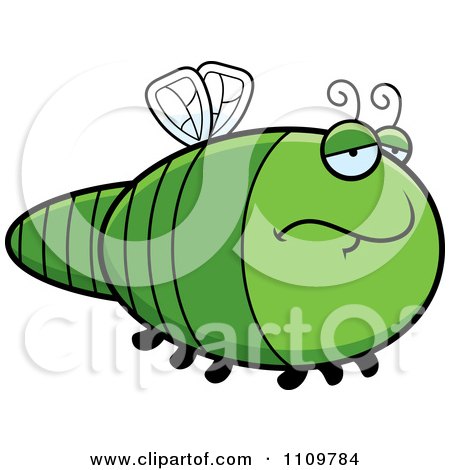 Clipart Depressed Dragonfly - Royalty Free Vector Illustration by Cory Thoman