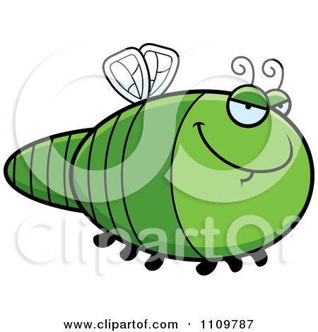 Clipart Sly Dragonfly - Royalty Free Vector Illustration by Cory Thoman