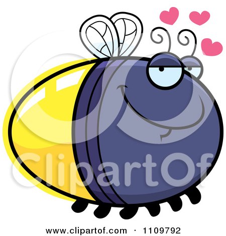 Clipart Amorous Firefly Lightning Bug - Royalty Free Vector Illustration by Cory Thoman