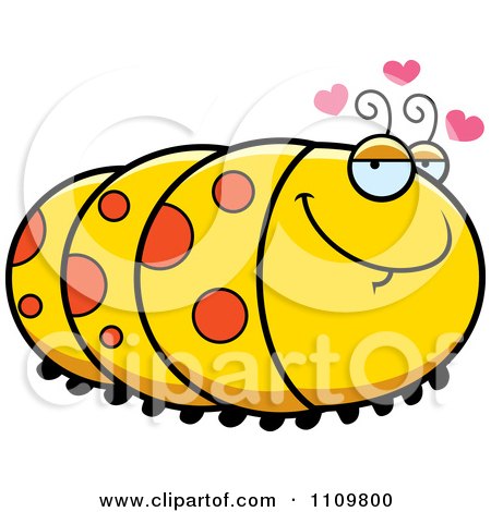 Clipart Amorous Caterpillar - Royalty Free Vector Illustration by Cory Thoman