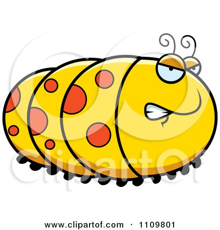 Clipart Angry Caterpillar - Royalty Free Vector Illustration by Cory Thoman