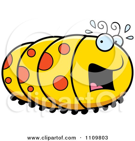 Clipart Scared Caterpillar - Royalty Free Vector Illustration by Cory Thoman