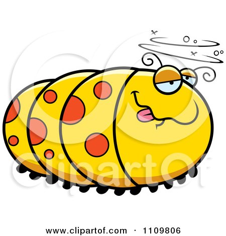 Clipart Drunk Caterpillar - Royalty Free Vector Illustration by Cory Thoman