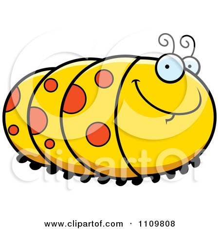 Clipart Grinning Caterpillar - Royalty Free Vector Illustration by Cory Thoman