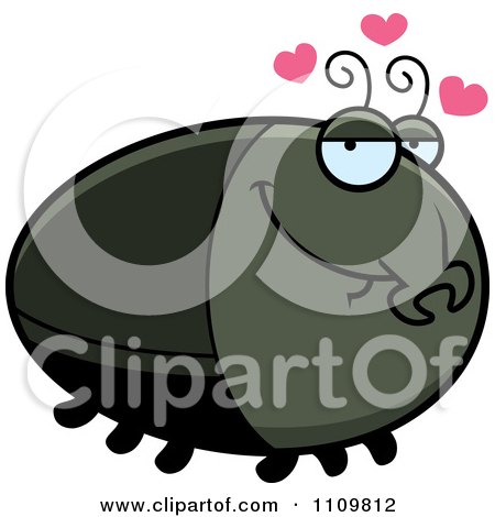 Clipart Amorous Beetle - Royalty Free Vector Illustration by Cory Thoman