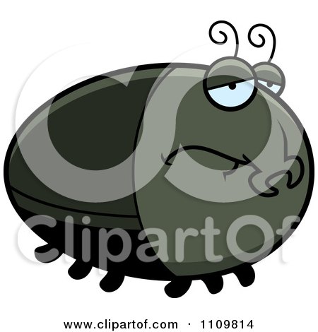 Clipart Depressed Beetle - Royalty Free Vector Illustration by Cory Thoman