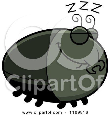 Clipart Sleeping Beetle - Royalty Free Vector Illustration by Cory Thoman