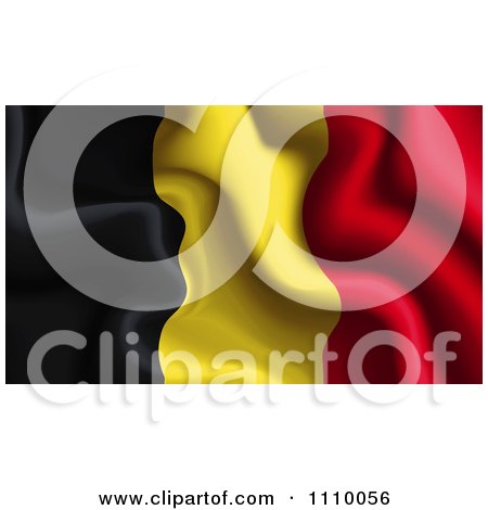 Clipart Crumpled Belgium Flag - Royalty Free Vector Illustration by MilsiArt
