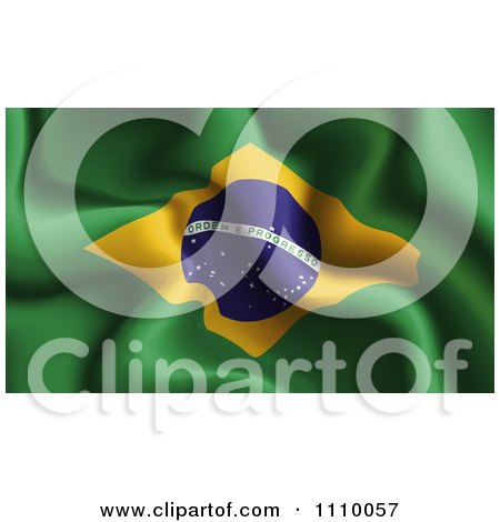 Clipart Crumpled Brazilian Flag - Royalty Free Vector Illustration by MilsiArt