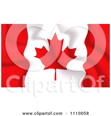 Clipart Crumpled Canadian Flag - Royalty Free Vector Illustration by MilsiArt