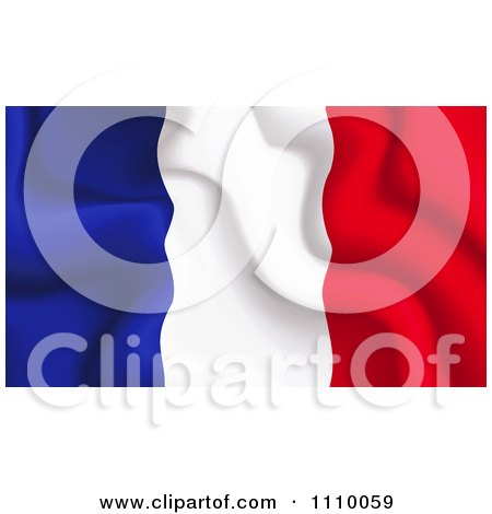 Clipart Crumpled French Flag - Royalty Free Vector Illustration by MilsiArt