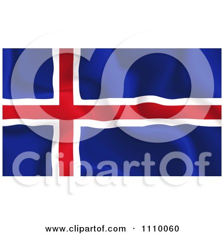 Clipart Crumpled Iceland Flag - Royalty Free Vector Illustration by MilsiArt