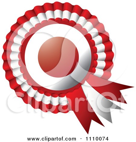 Clipart Shiny Japanese Flag Rosette Bowknots Medal Award - Royalty Free Vector Illustration by MilsiArt