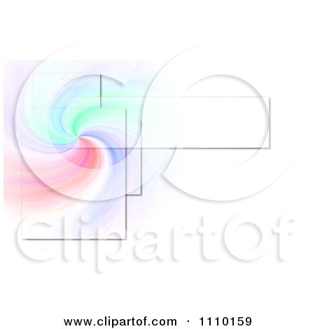 Clipart Colorful Swirl With Rectangles On White - Royalty Free Illustration by oboy