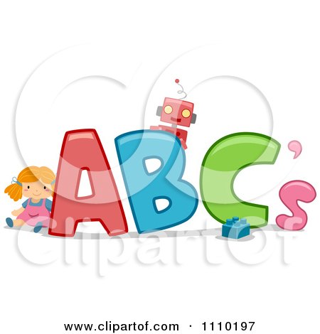 Clipart Alphabet Toys With ABCs - Royalty Free Vector Illustration by BNP Design Studio