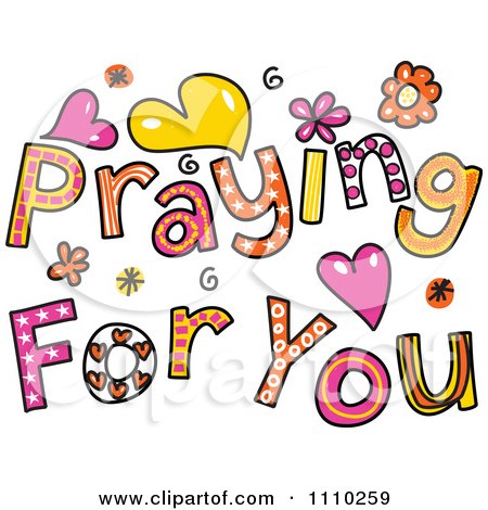 Royalty-Free (RF) Clipart Illustration of a Colorful Pray Word by