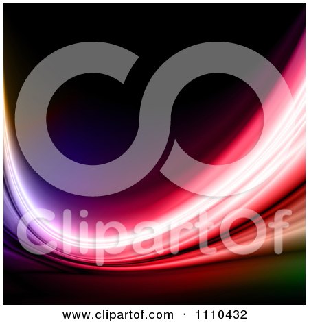 Clipart Neon Rainbow Swoosh Background - Royalty Free CGI Illustration by KJ Pargeter