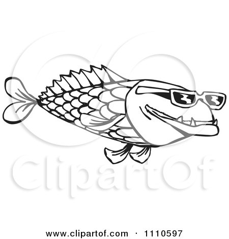 Black And White Fish Wearing Sunglasses Posters, Art Prints by - Interior  Wall Decor #1110597
