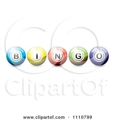 Clipart 3d Shiny Bingo Balls - Royalty Free Vector Illustration by michaeltravers