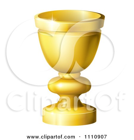 Clipart 3d Golden Goblet Or Grail - Royalty Free Vector Illustration by AtStockIllustration