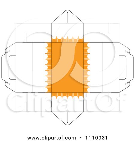 Clipart White And Orange Cake Box Cutout - Royalty Free Vector Illustration by Cherie Reve