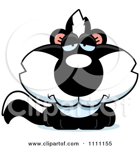 Clipart Cute Depressed Baby Skunk - Royalty Free Vector Illustration by Cory Thoman