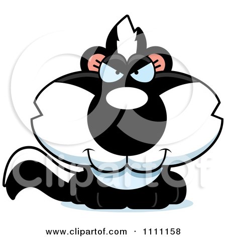 Clipart Cute Sly Baby Skunk - Royalty Free Vector Illustration by Cory Thoman