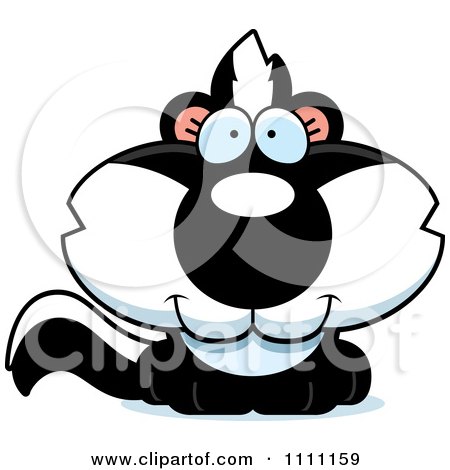 Clipart Cute Happy Baby Skunk - Royalty Free Vector Illustration by Cory Thoman