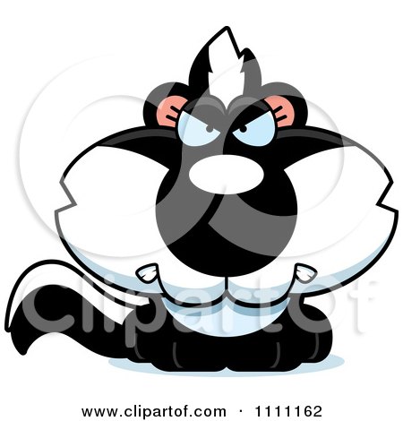 Clipart Cute Angry Baby Skunk - Royalty Free Vector Illustration by Cory Thoman