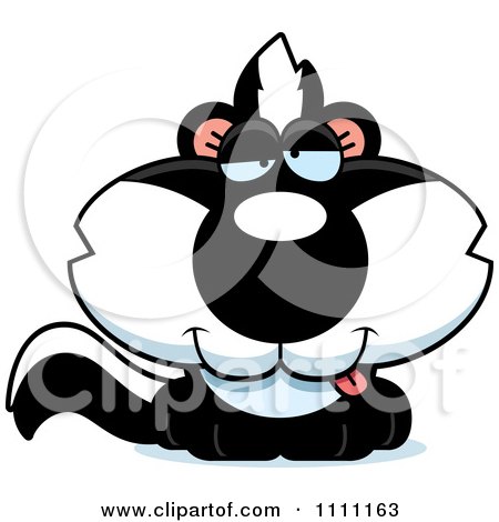 Clipart Cute Drunk Baby Skunk - Royalty Free Vector Illustration by Cory Thoman