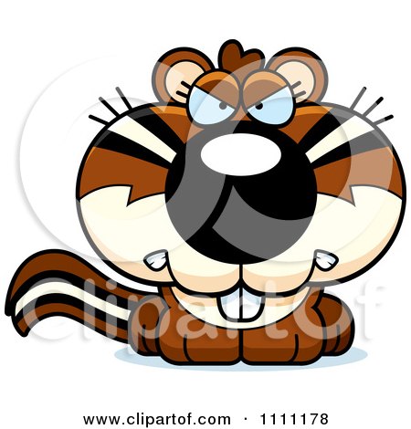 Clipart Cute Angry Chipmunk - Royalty Free Vector Illustration by Cory Thoman