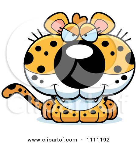 Clipart Cute Sly Leopard Cub - Royalty Free Vector Illustration by Cory Thoman