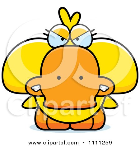 Clipart Cute Angry Duck - Royalty Free Vector Illustration by Cory Thoman