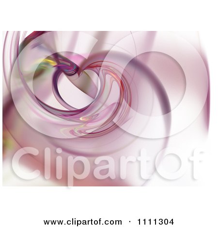 Clipart Pink Swirl Fractal With A Heart - Royalty Free Illustration by oboy