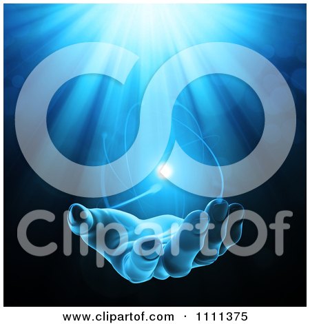 Clipart 3d Mysterious Hand With Glowing Light In Its Palm 2 - Royalty Free CGI Illustration by Mopic