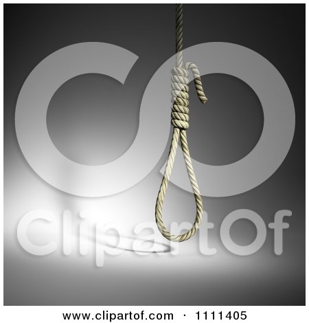 Clipart 3d Hangmans Noose Over Gray - Royalty Free CGI Illustration by Mopic