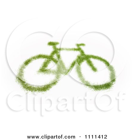 Clipart 3d Bike Made Of Grass - Royalty Free CGI Illustration by Mopic