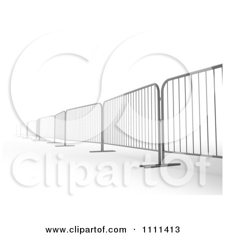 Clipart 3d Metal Security Barriers - Royalty Free CGI Illustration by Mopic