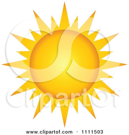 Clipart Sun With Sharp Rays - Royalty Free Vector Illustration by Hit Toon