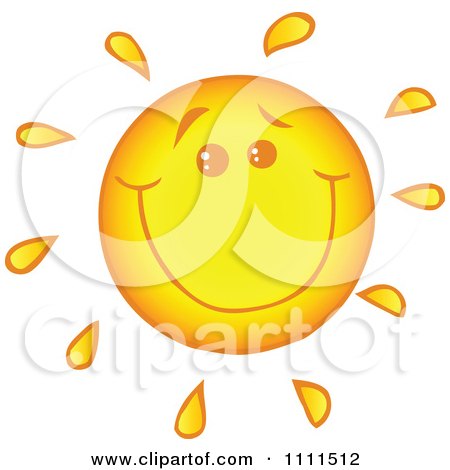 Clipart Happy Sun Smiling - Royalty Free Vector Illustration by Hit Toon