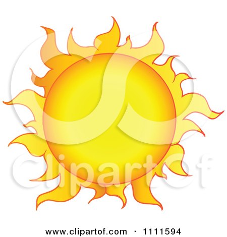 Clipart Cheerful Sun - Royalty Free Vector Illustration by Hit Toon